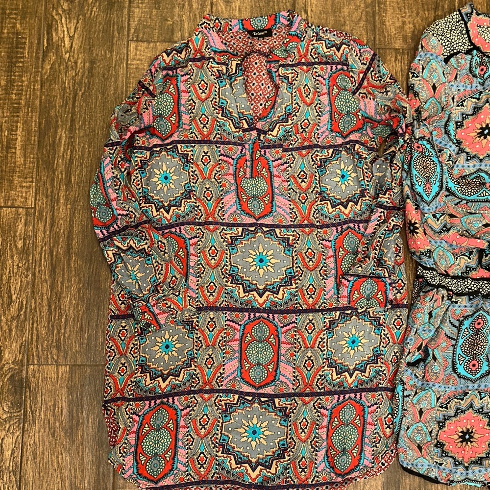 Tolani Boho Print Dress Bundle XS Colorful Paisley Tunic Dresses - Picture 5 of 16